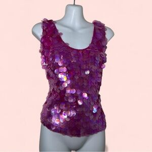 Liz Claiborne Pink Sequin Tank Top